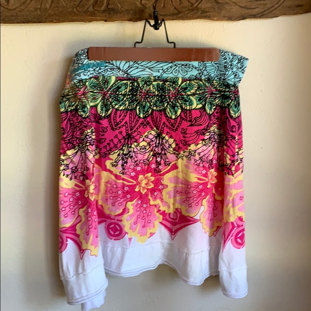 🦋Desigual bright & colorful asymmetrical skirt🌸